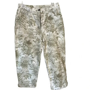 Style&Co Boho Y2K Floral  Cropped Jeans Women size 10 Pockets